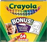 CRAYOLA Wax Colouring Crayons 64 Pack Assorted Colors with Flip Top Box view 5