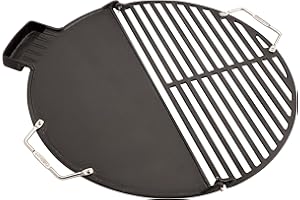Cuisinart CHA-830 Cleanburn Fire Pit Griddle & Grill Top, Pre-Seasoned Cast Iron