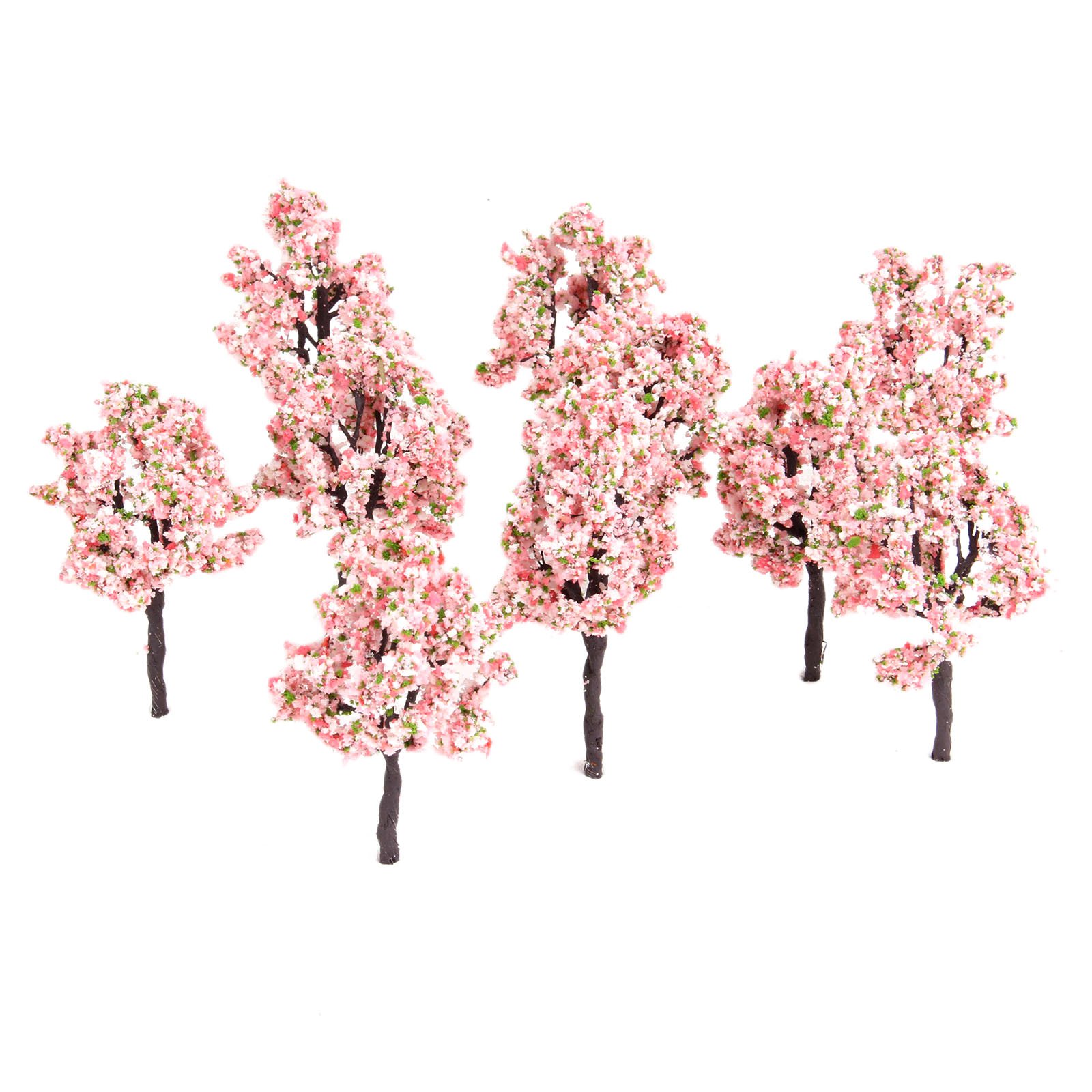 Yetaha 10pcs Model Trees 11cm Model Trains Scenery Pink Flower Model Tree Architecture Trees Flower Trees Railway Train Diorama Garden Scenery OO HO Scale for DIY Scenery Landscape