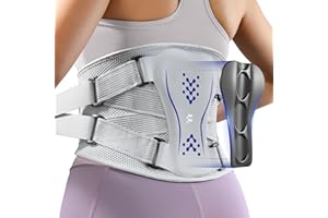 Fitomo Thin Back Brace for Women Lower Back Pain Relief, Slim Fit & Lightweight for Wearing Under Clothes, Ideal for Sciatica, Scoliosis, Posture, Lifting, Size M
