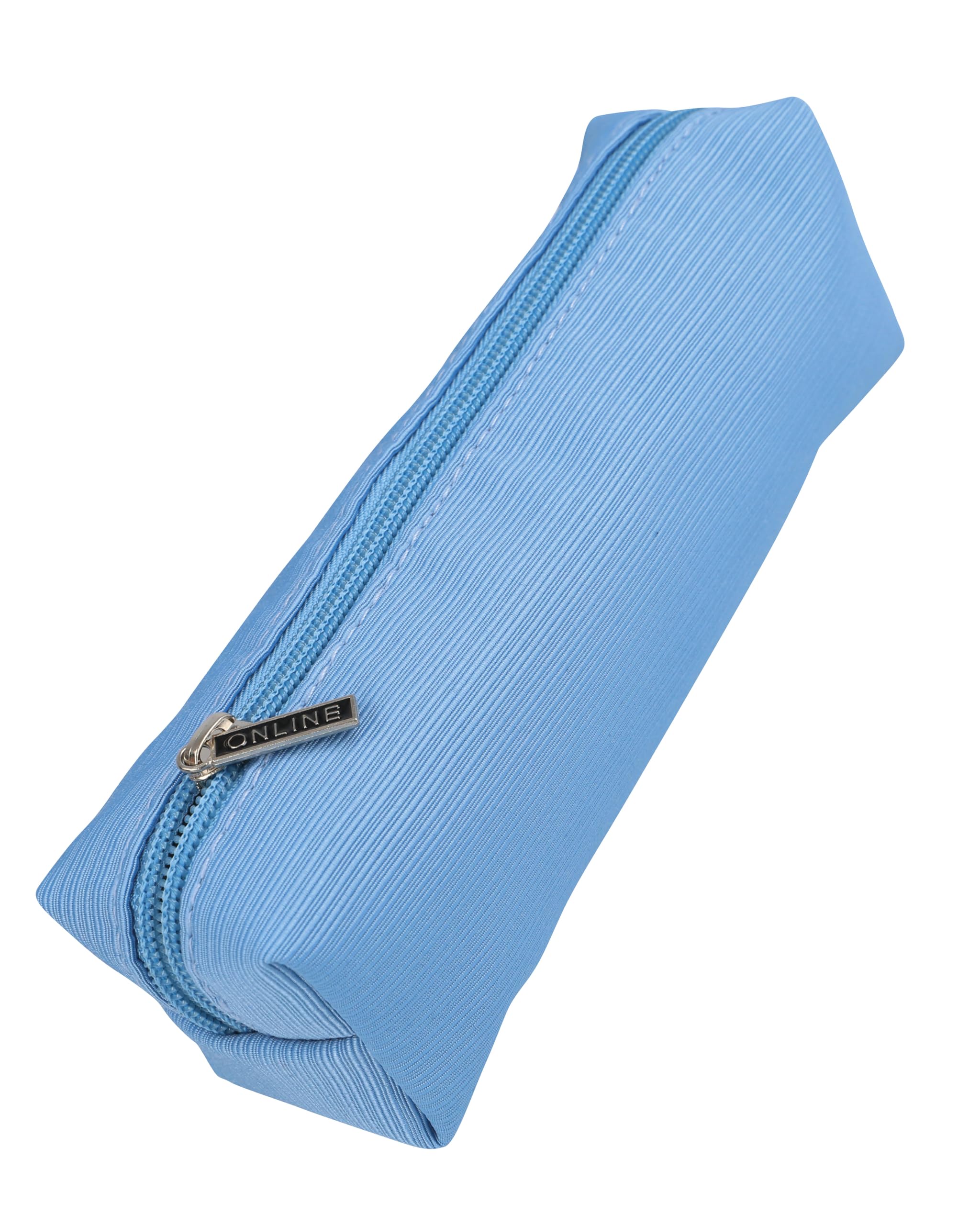 Online Pencil Case, Retro Blue, Unisex, 1 Compartment, Zipper, Corduroy, 22x6x7cm, 41g, 2 Year Warranty