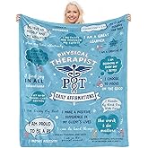 JTUOW Physical Therapist Gifts, Unique Gifts for Physical Therapy Month, PT Gifts Throw Blanket 60"X 50" Inch, Physical Therapist Gifts for Women, Christmas Appreciation Graduation Gifts for PT OT