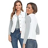 Xeoxarel Women's Denim Vest, Sleeveless Jean Jacket (XS-XXL)