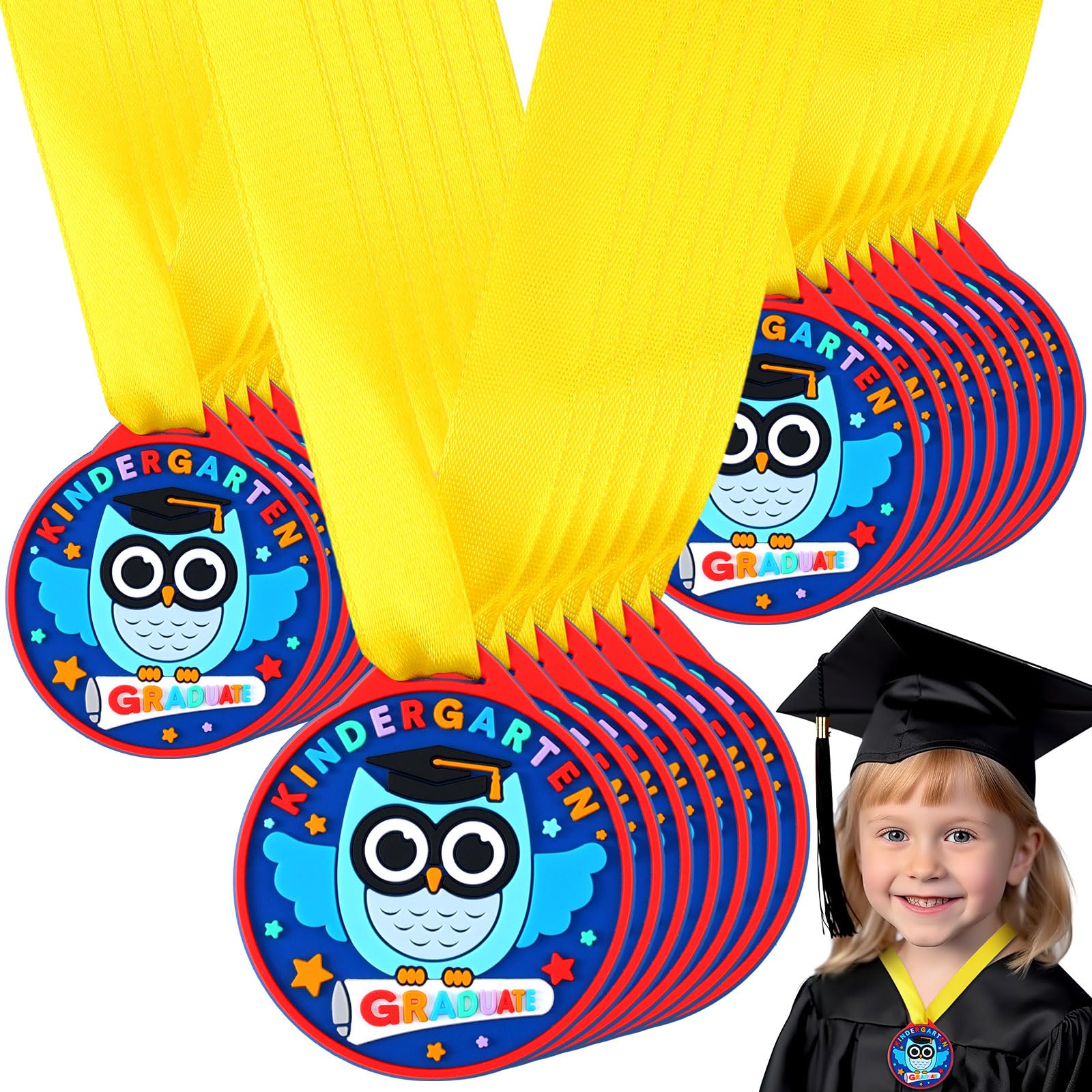 Remuuly 60 Pcs Kindergarten Graduation Medals for Kids Bulk 2 Inch ...