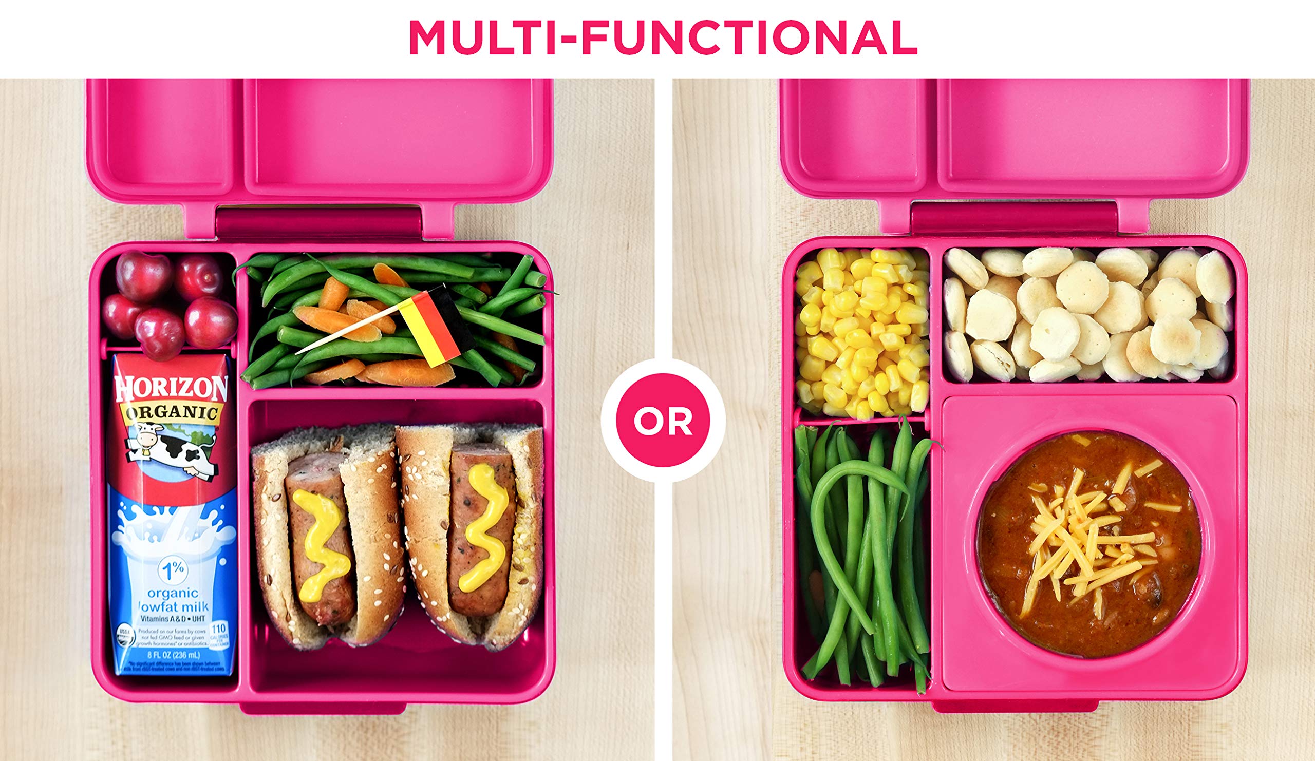 OmieBox Bento Box for Kids Insulated Bento Lunch Box with Leak Proof