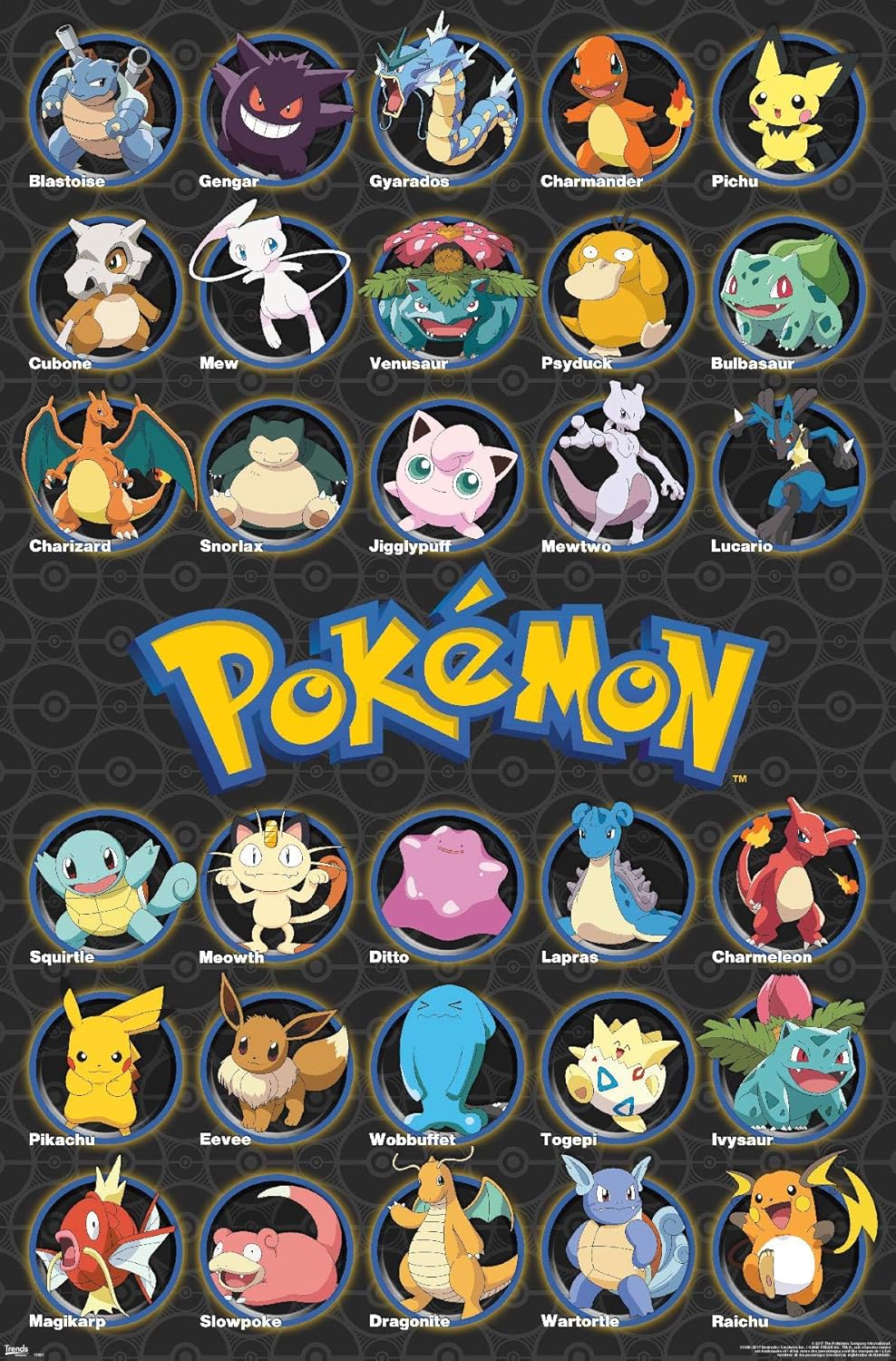 Wall Décor - Trends International Pokémon - All Time Favorites Wall Poster, 22.375