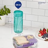Sistema Hydrate Quick Flip Water Bottle 520 ml with Straw Kids Colours view 4