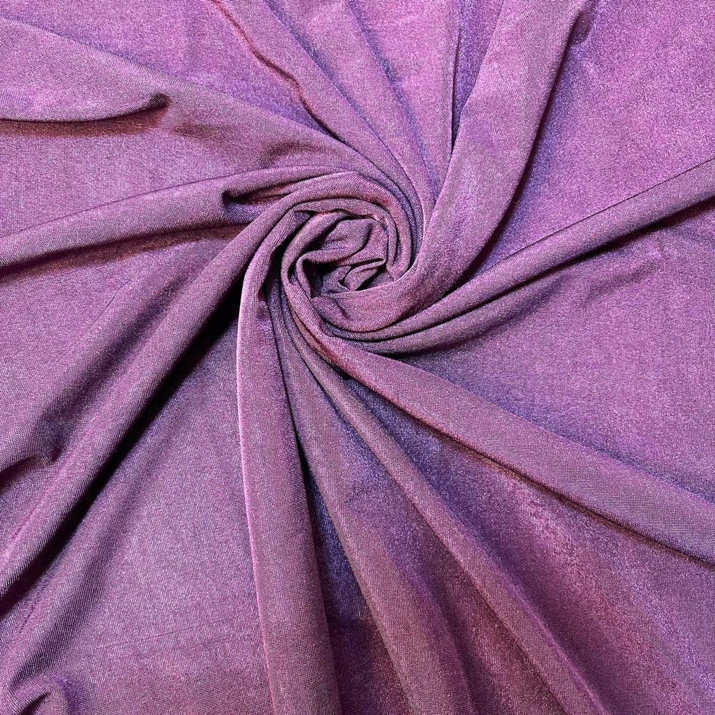 Plain/Printed ITY Spandex Jersey Elastane Stretch Dress Leggings Fabric 58" - 150cm Wide Sold As 1 Meter Pre - Cut Lengths (Deep Purple)