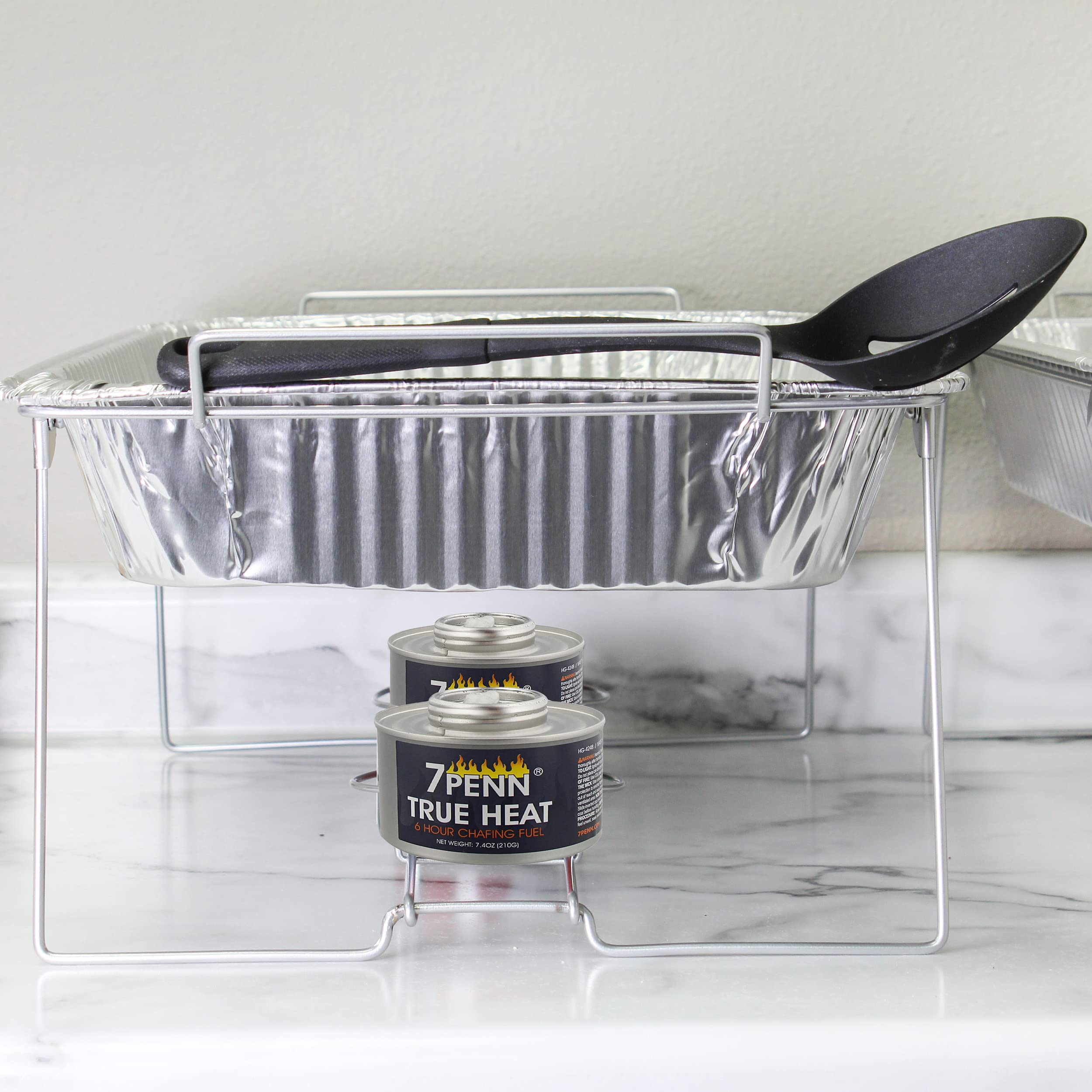 7Penn Buffet Food Warmers For Parties, 72 Pack 6 Hour Chafing Dish