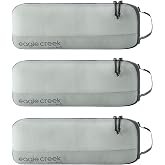 Eagle Creek Pack-It Reveal Slim Cube M/M/M Set - Minimalist Compact Travel Organizer for Hair Styling Tools, Belts &amp; Small Items - Travel Accessories - Storm Grey