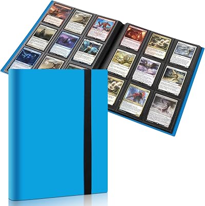 TiopLior Trading Card Binder 360 Pockets Blue 20 Pages 9-Pocket Side Loading