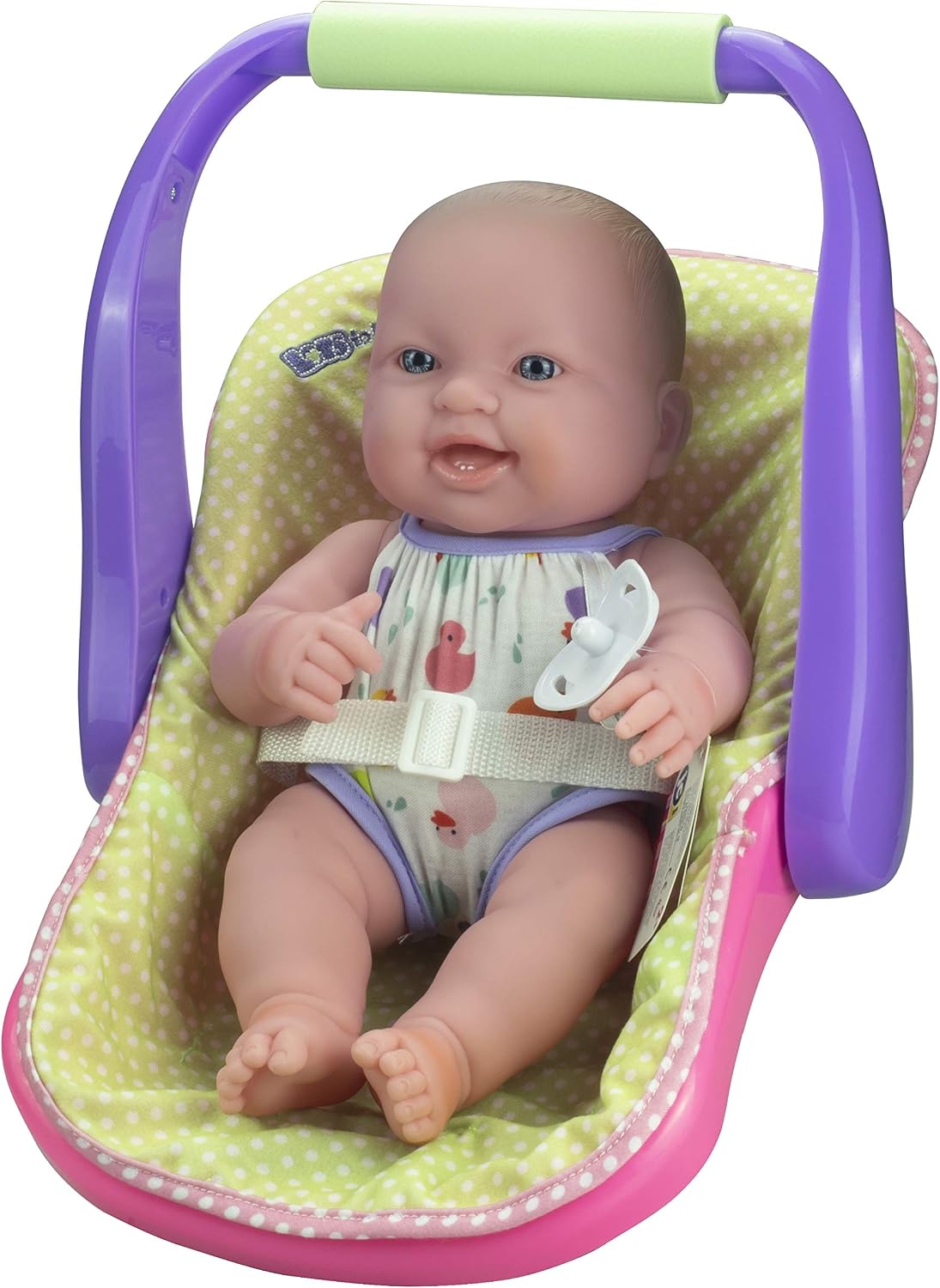 JC Toys, 14" Lots to Love Babies Doll and Car Seat - 4 Multi-position Carrier and Accessories - Posable & Waterproof - Ages 2+ - Image 4