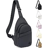 MAXTOP Crossbody Bags for Women Men Lightweight Sling Chest Bag Fanny Packs for Travel Casual Outdoors Dark Grey