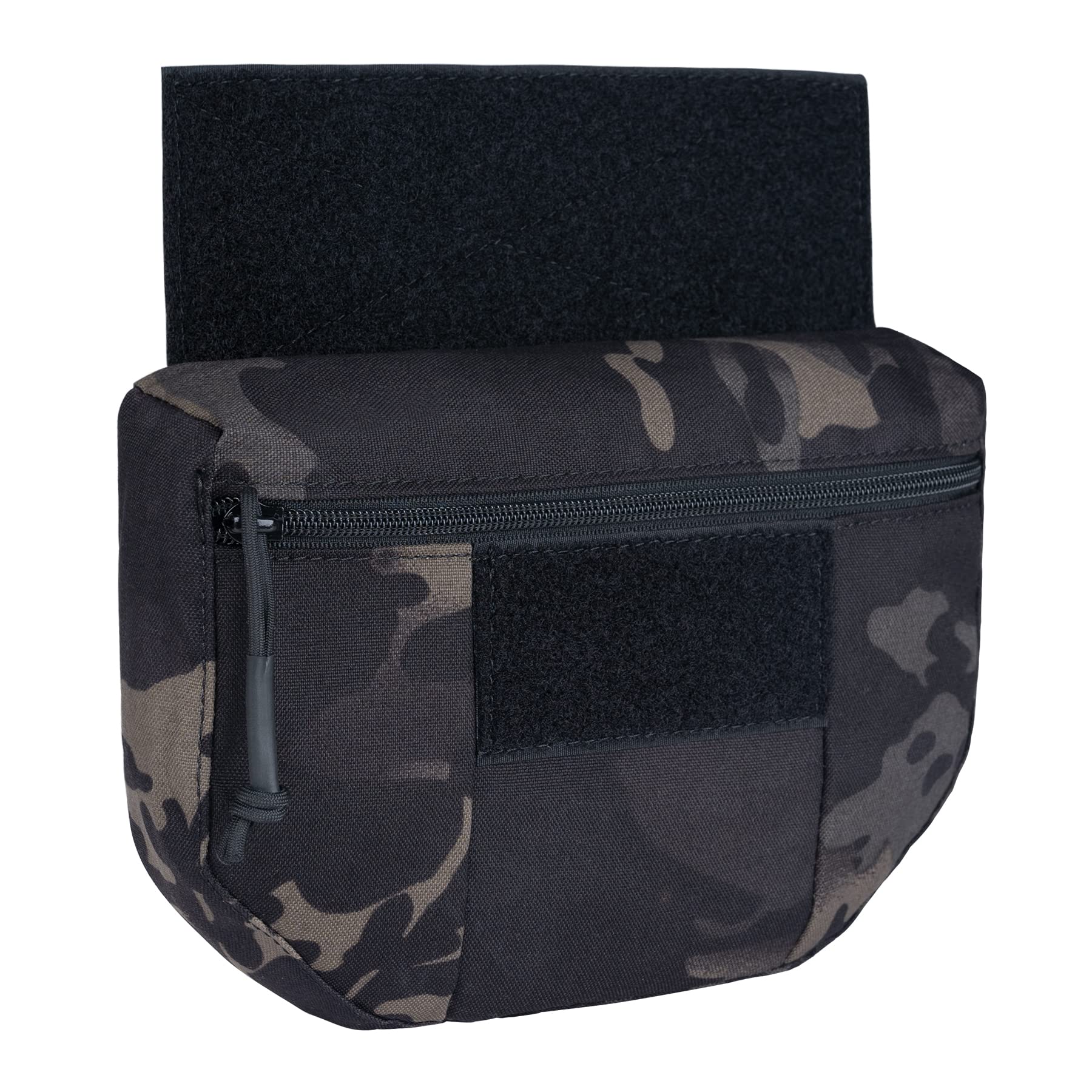 IDOGEAR Tactical Dump Drop Pouch for JPC CPC AVS Tactical Vest Utility Bag Carrying Kit Bag with Hook and Loop (camo Black)