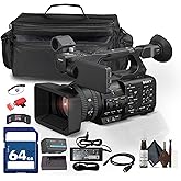 Sony 4K 1" CMOS Sensor XDCAM Camcorder &amp; Card Reader Bundle | For Professional Video Production + 64GB Memory Card + HDMI Cable + Cleaning Kit + Card Reader + Cap Keeper + Memory Wallet