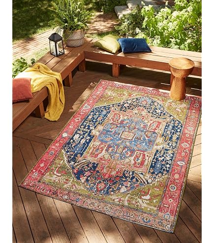 Tappeto A Righe Multicolore TOWN & COUNTRY Rio – Per Interni Ed Esterni – 90x150 Cm – Resistente UV E Macchie – Morbido Pelo Alto/Basso - copertina