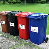 EDSG 4 x Wheelie Bin Sticker Set Personalised Numbers Design 1 view 4