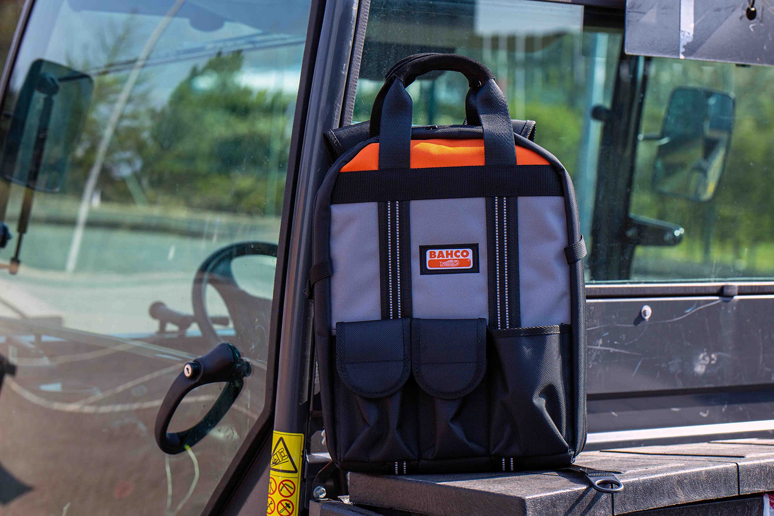 Bahco 3875-BP1 Backpack for Tolls, Black/Grey/Orange, Small