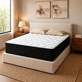 Vurawq Queen 12 Inch Hybrid Mattress in a Box, Medium Plush, Individual Pocket Springs, Motion Isolation, Fiberglass Free, Breathable Comfort