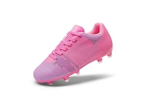 DREAM PAIRS Kids Boys Girls Soccer Cleats Youth Firm Groud Athletic Outdoor Trainning Football Shoes for Little/Big Kid