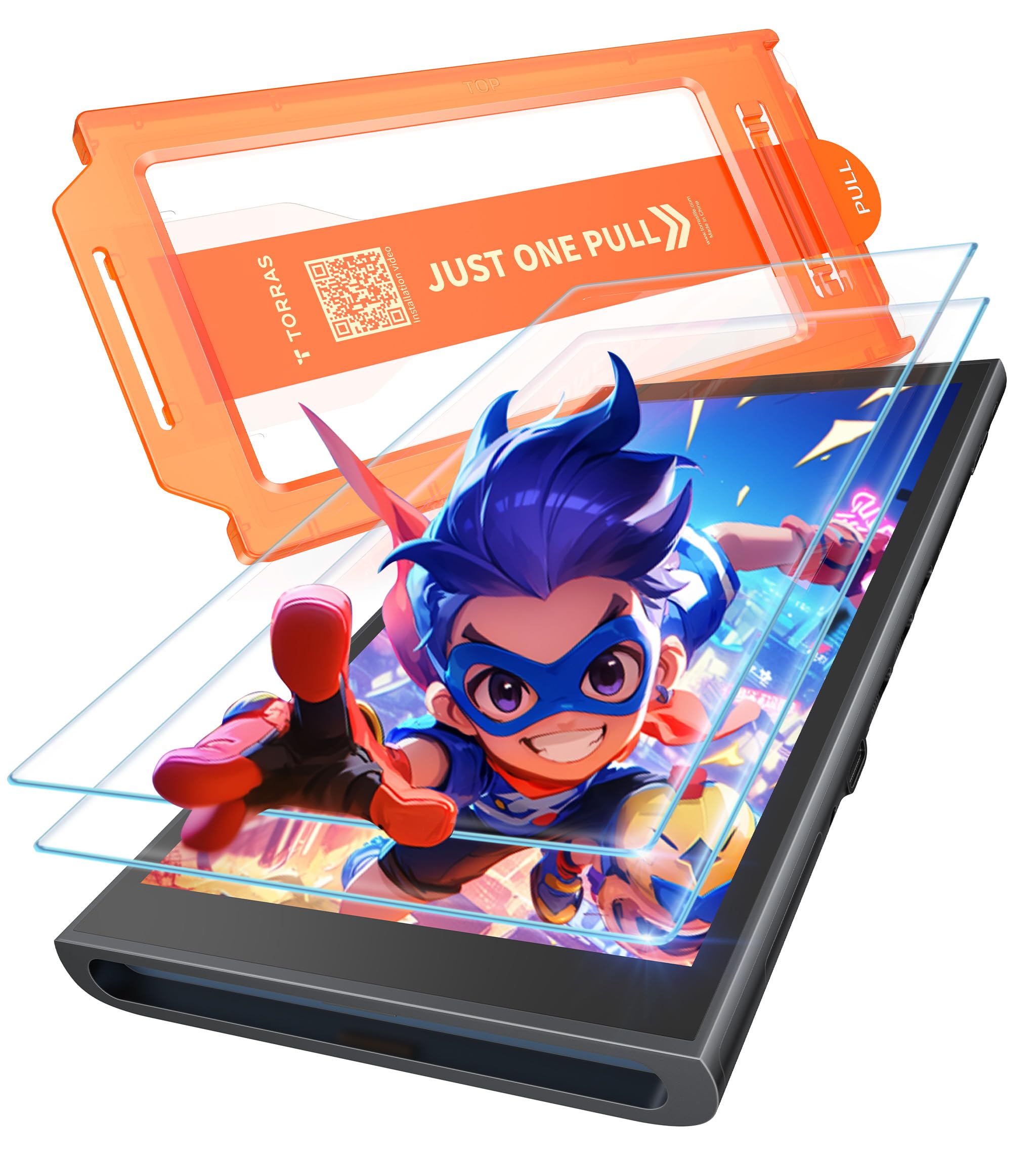 TORRAS UNBREAK Military-Grade for Nintendo Switch 2 Screen Protector 2025 [12Ft Shatterproof] [9H+ Aerospace Tempered Glass] Anti-Scratch Full Coverage Fit 7.9" 2-Pack
