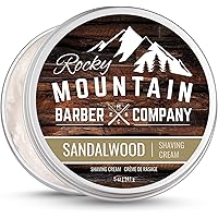 Shaving Cream for Men – Made in Canada - With Sandalwood Essential Oil - Thick Lather for Traditional and Cartridge Shaving -