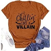Halloween Shirt for Women Vintage Witchy Shirt Magic Potion Cat Graphic Top | women's tee with vintage witch graphic, comfortable fit for Halloween parties, fall outfits, casual days and gifts.