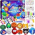 Max Fun DIY Arts and Crafts Kit - Glow in The Dark Rock Painting Kits - Sea Shell & Rock Kit Gifts for Kids Ages 4-12,Craft Activities Set Creative Art Paint Toys for Boys Girls Birthday Party Gifts
