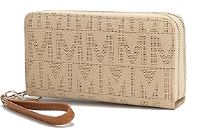 MKF Collection Wristlet Wallet for Women, Small Vegan Leather Credit Card Holder with Zipper Coin Pocket Wallet Purse Handbag By Mia K