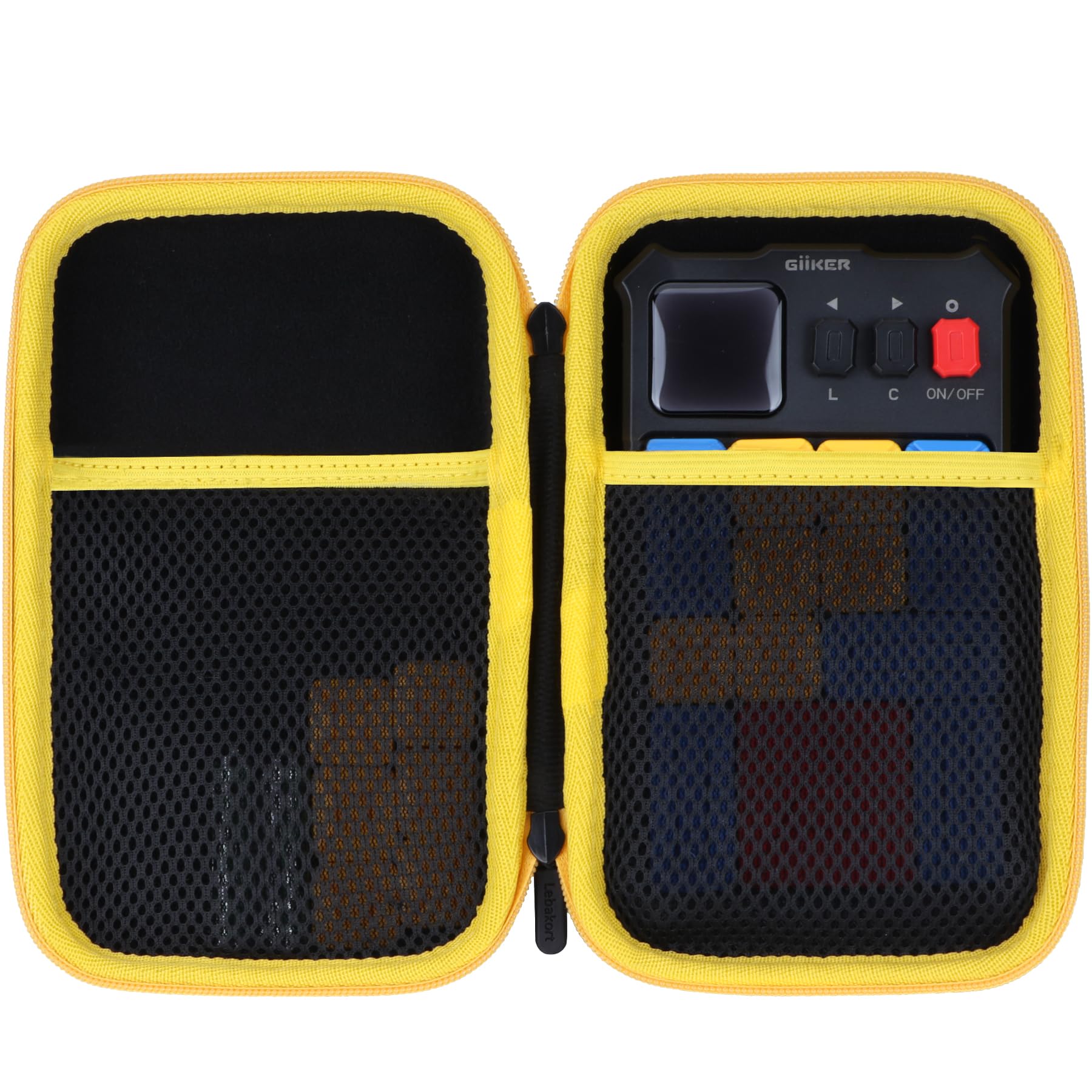 Lebakort Storage Case Compatible with GiiKER Super Slide Puzzle Games Original 500+ Challenges Brain Teaser Puzzle Toys (Black + Yellow Case)