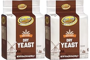 VALUBNDL: Shibolim Active Dry Yeast for Baking (2-Pack) �C 1kg Total (Two 500g Vacuum Sealed Bricks) �C Fast Acting & Strong Ri