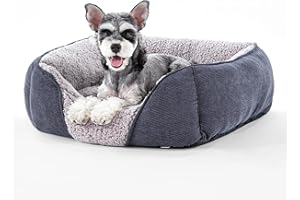 AIPERRO Dog Beds for Small Dogs, Machine Washable Sleeping Dog Sofa Non-Slip Bottom Breathable Puppy Bed, Durable & Soft Orthopedic Calming Pet Cuddler, 25 * 21In