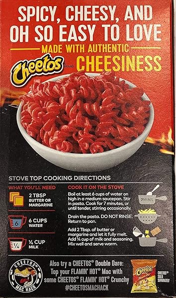 CHEETOS MAC’N CHEESE FLAMIN’ HOT FLAVOR (5.6 OZ BOX, 6 PACK)