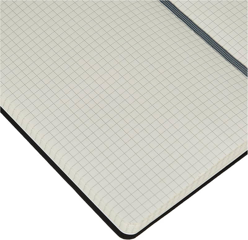 Cuaderno clásico Amazon Basics, tamaño A5, cuaderno diario para oficina, escuela, casa, escritura y toma de notas, rayado, 240 páginas, negro