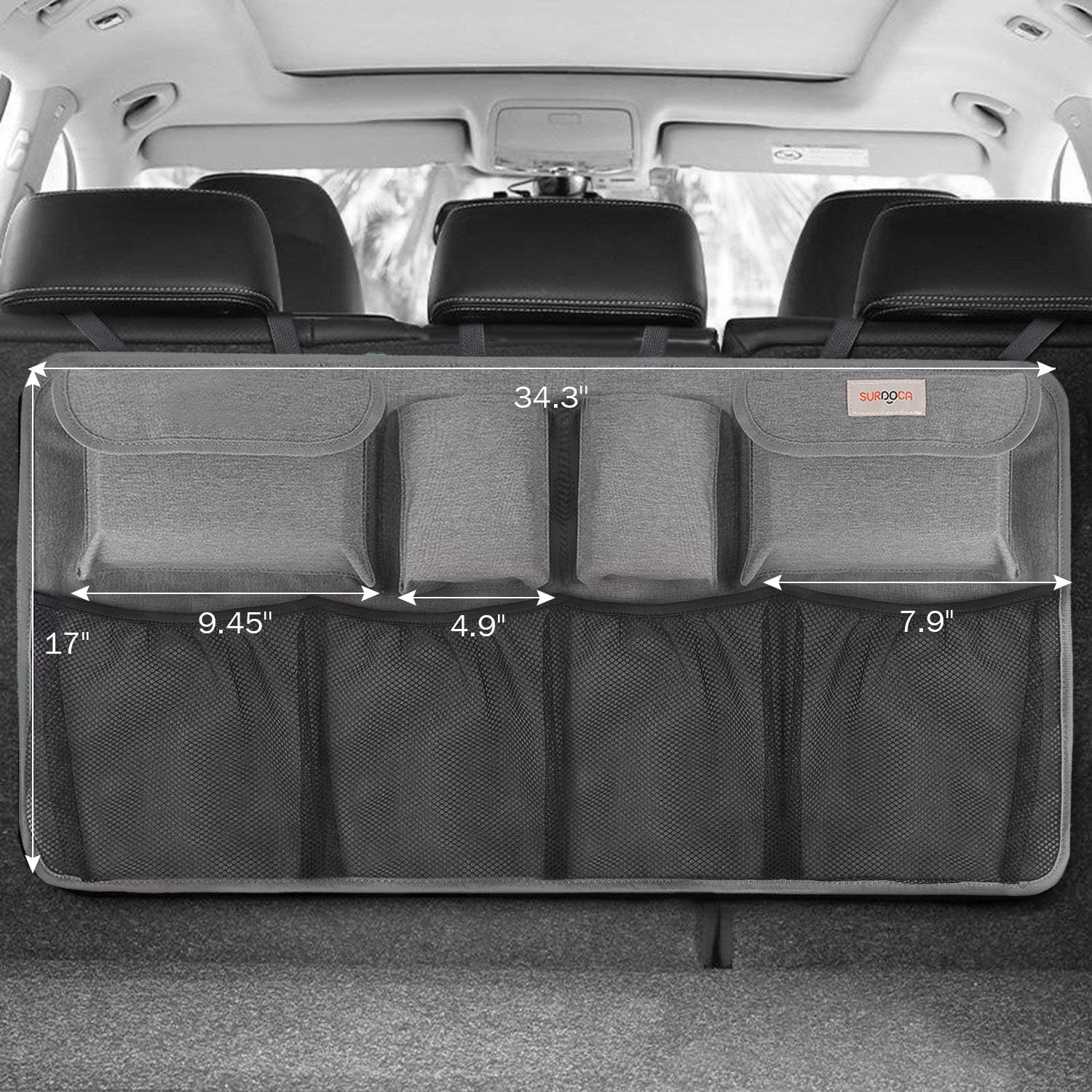 SURDOCA Car Organiser, Gray, L-35.5x18.2in - Image 4