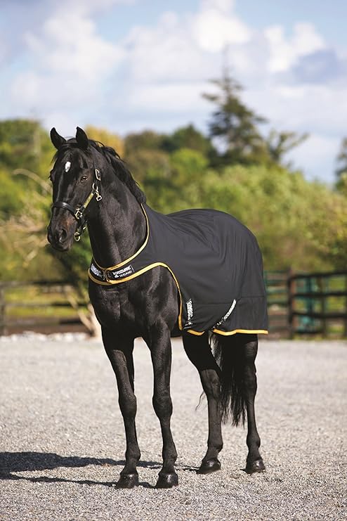 Horseware Rambo Softshell Walker Führanlagendecke Schwarz/Gold S,M,L,XL (M)