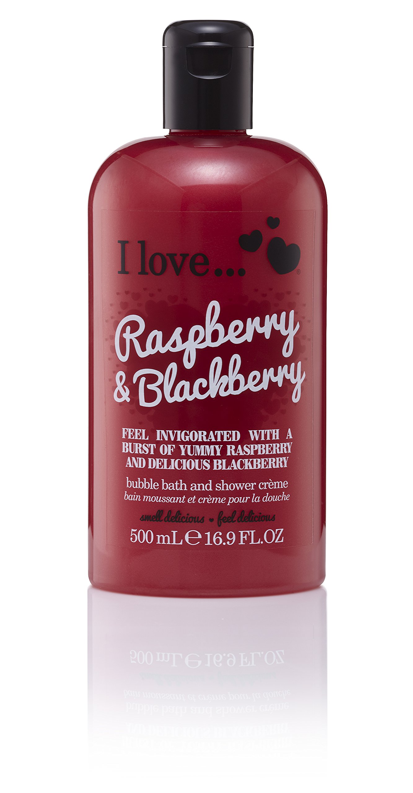 I Love Originals Raspberry & Blackberry Bath & Shower Crème, Filled With Natural Fruit Extracts & Vitamin B5, Nourishing & Refreshing Formula to Leave Skin Feeling Silky & Soft, Vegan-Friendly - 500ml