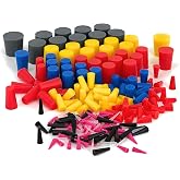 High Temp Masking Supply 235 Piece Silicone Rubber Plug Set | Sizes 1/32" to 1", Tapered Stoppers, Powder Coating, Painting, Ceramic Coating, Sealing Holes, Non-Toxic, Flexible, Reusable