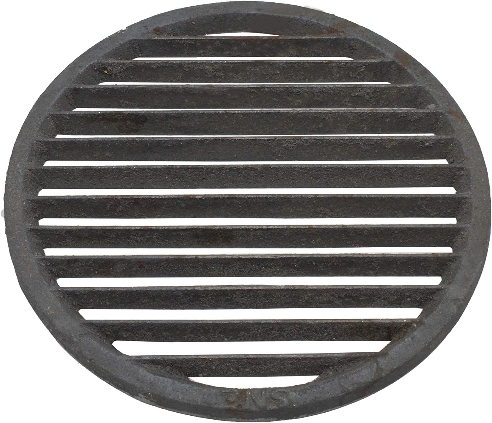 eKitchen Pre-Seasoned Cast Iron Induction Compatible Grill Round 9 Inch | 230 mm | 23 cm