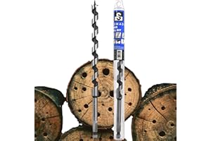 SOMADA 1/2-Inch x 10-Inch Auger Drill Bit for Wood, Quick Change Hex Shank 3/8-Inch One Piece, Ship Auger Long Drill Bit for Soft and Hard Wood, Plastic, Drywall and Composite Materials