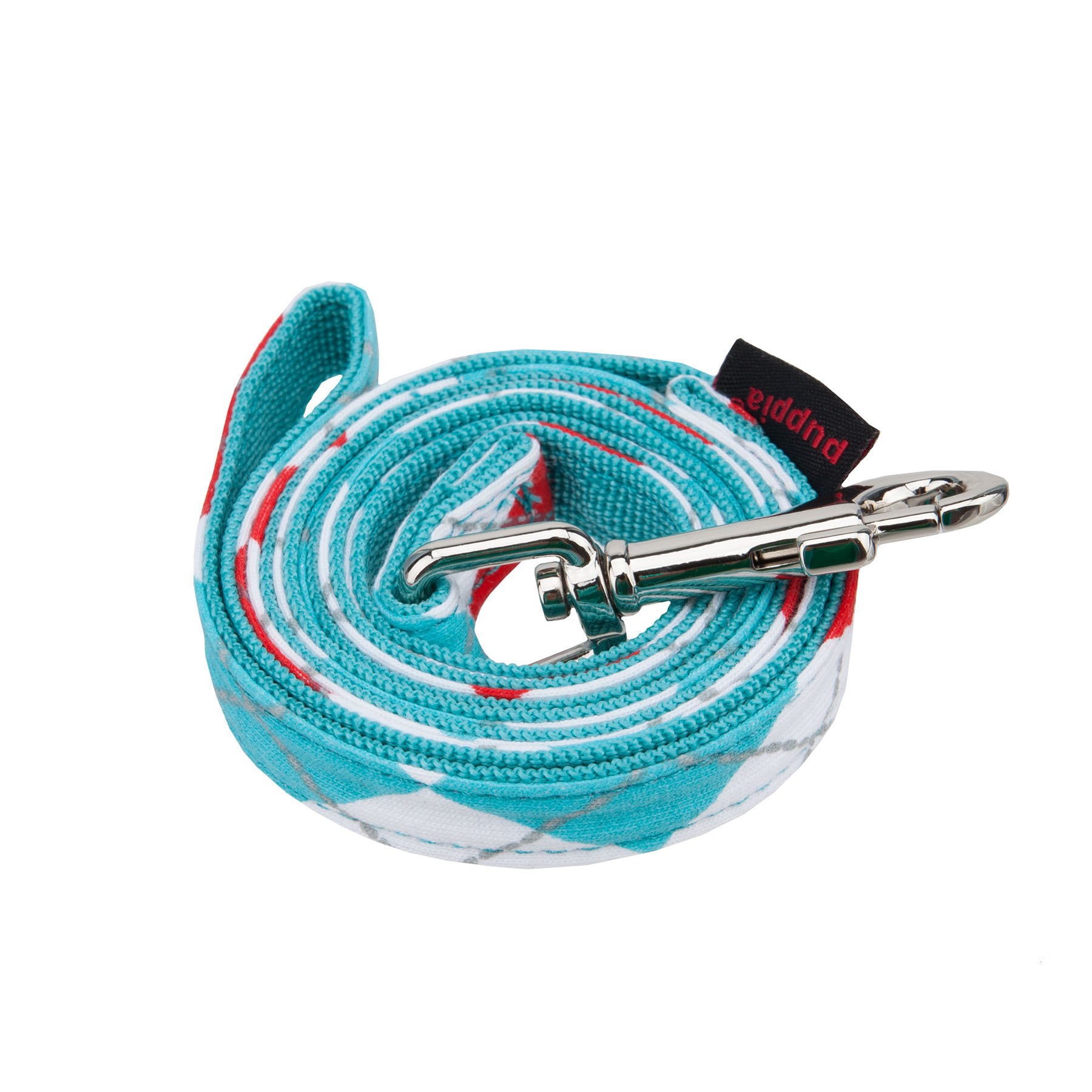 Puppia Argyle Lead, Medium, Aqua