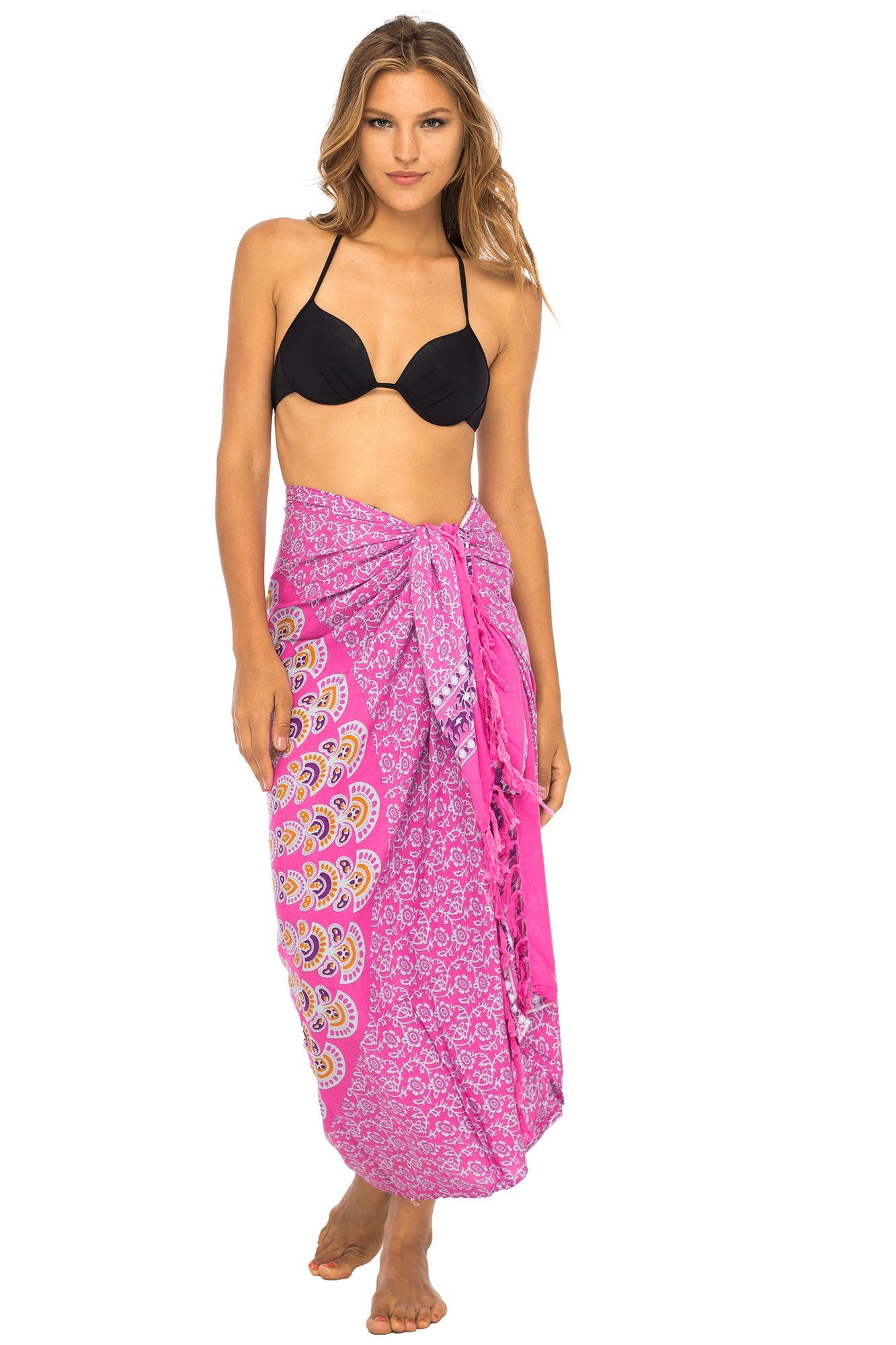 Back From BaliWomens Sarong Beach Swimsuit Bikini Cover up Wrap Peacock & Clip