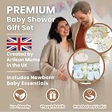 Baby Box Shop Newborn Gift Set Unisex Keepsake Box Rattle Muslin Cloth 7 Pieces view 4