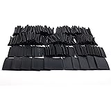 SummitLink 415 Pcs Black Assorted Heat Shrink Tube 10 Sizes Tubing Wrap Sleeve Set Combo