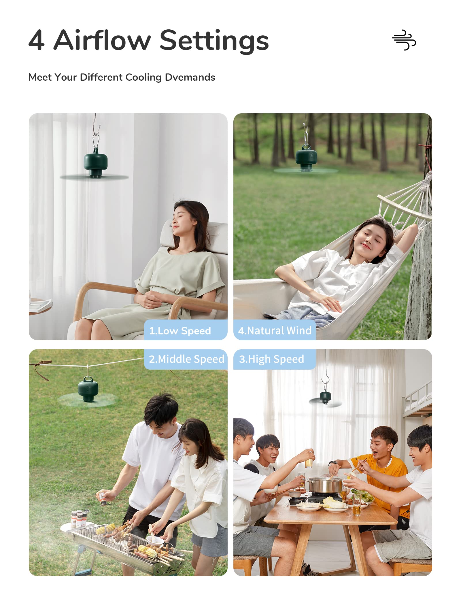 JISULIFE Camping Fan