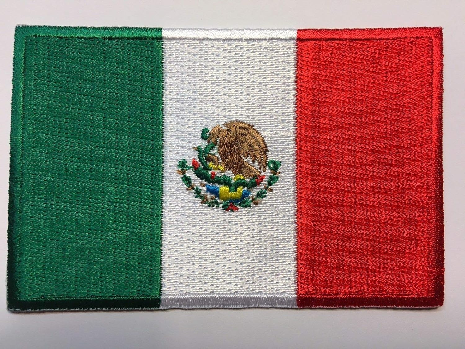 Amazoncom golden789shop mexican flag patch ironon sewon embroidered