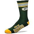 For Bare Feet Youth NFL 4-Stripe Deuce Quarter-Length Socks