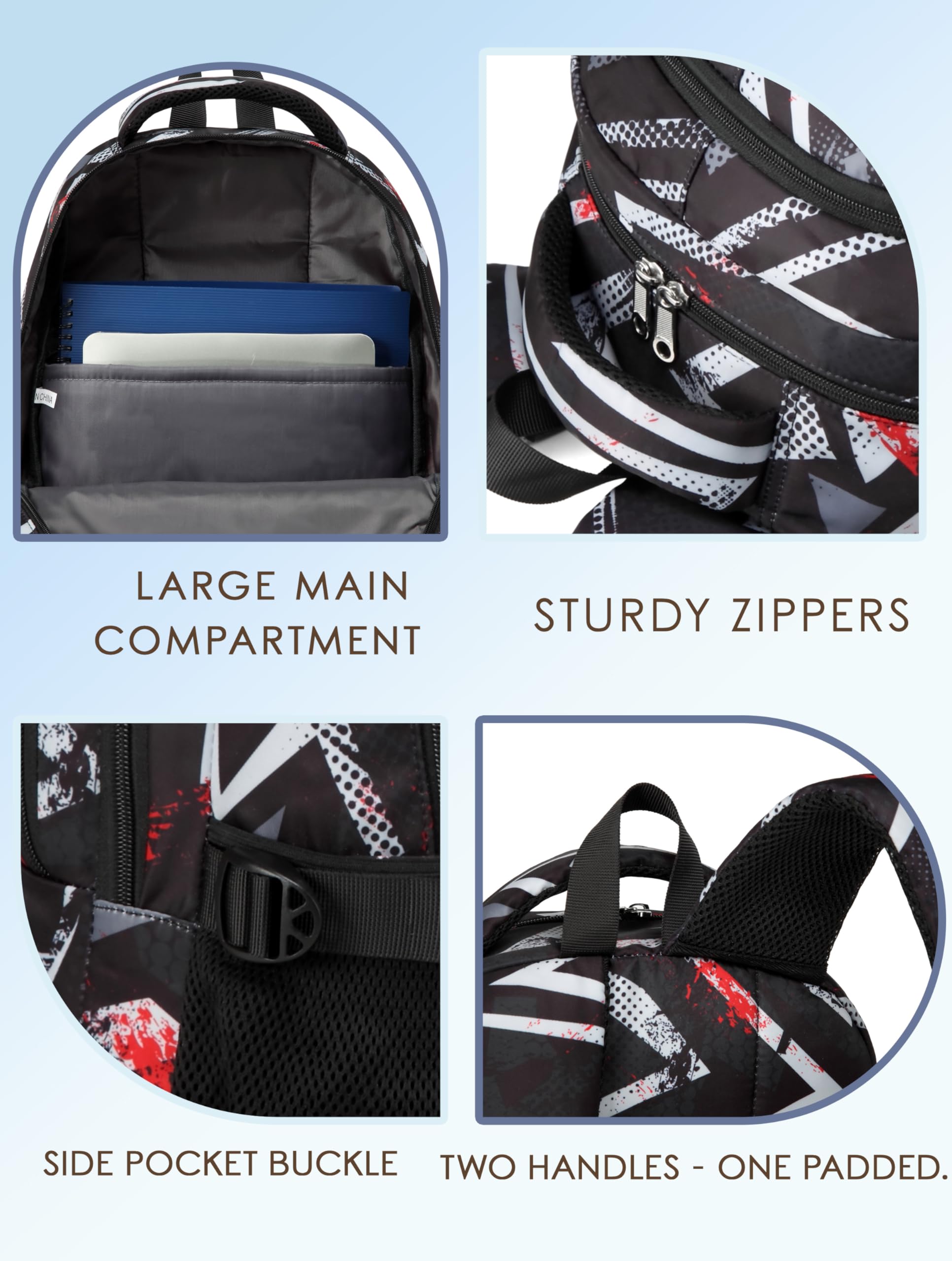 BLUEFAIRY Kids Backpacks for Boys Girls Elementary Primary Middle School Bookbags Back to School Bags for Childs Age 6-8 Mochilas Escolares para Niños Niñas 17 Inch Dark Black