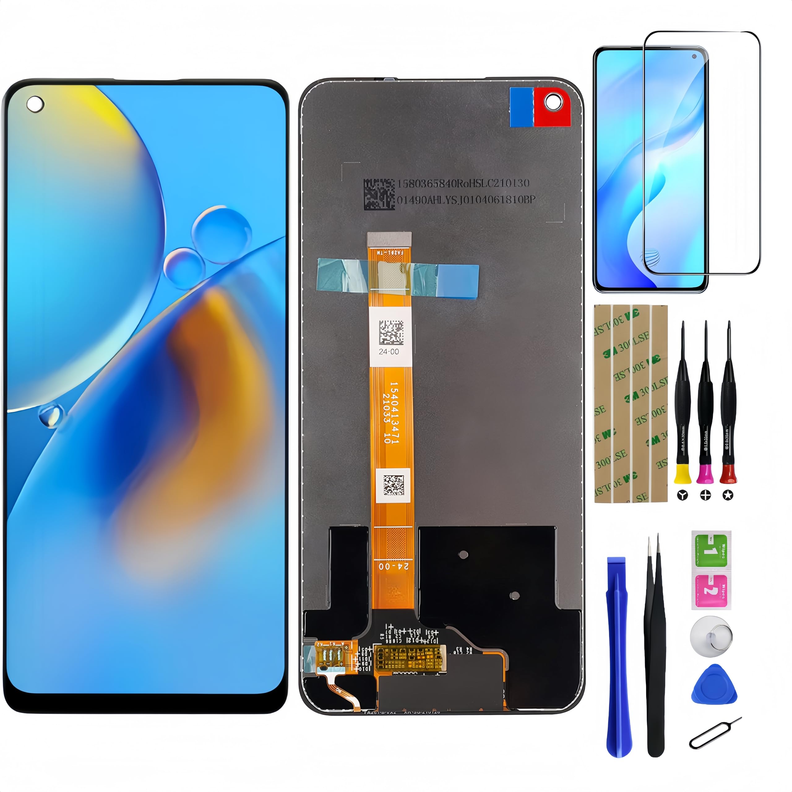 Ansyhttlg Compatible with OnePlus Nord N200 5G 1+Nord N200 DE2118 DE2117 LCD Display Replacement Incell Touchscreen Digitizer Screen Glass Assembly with Repair Tools