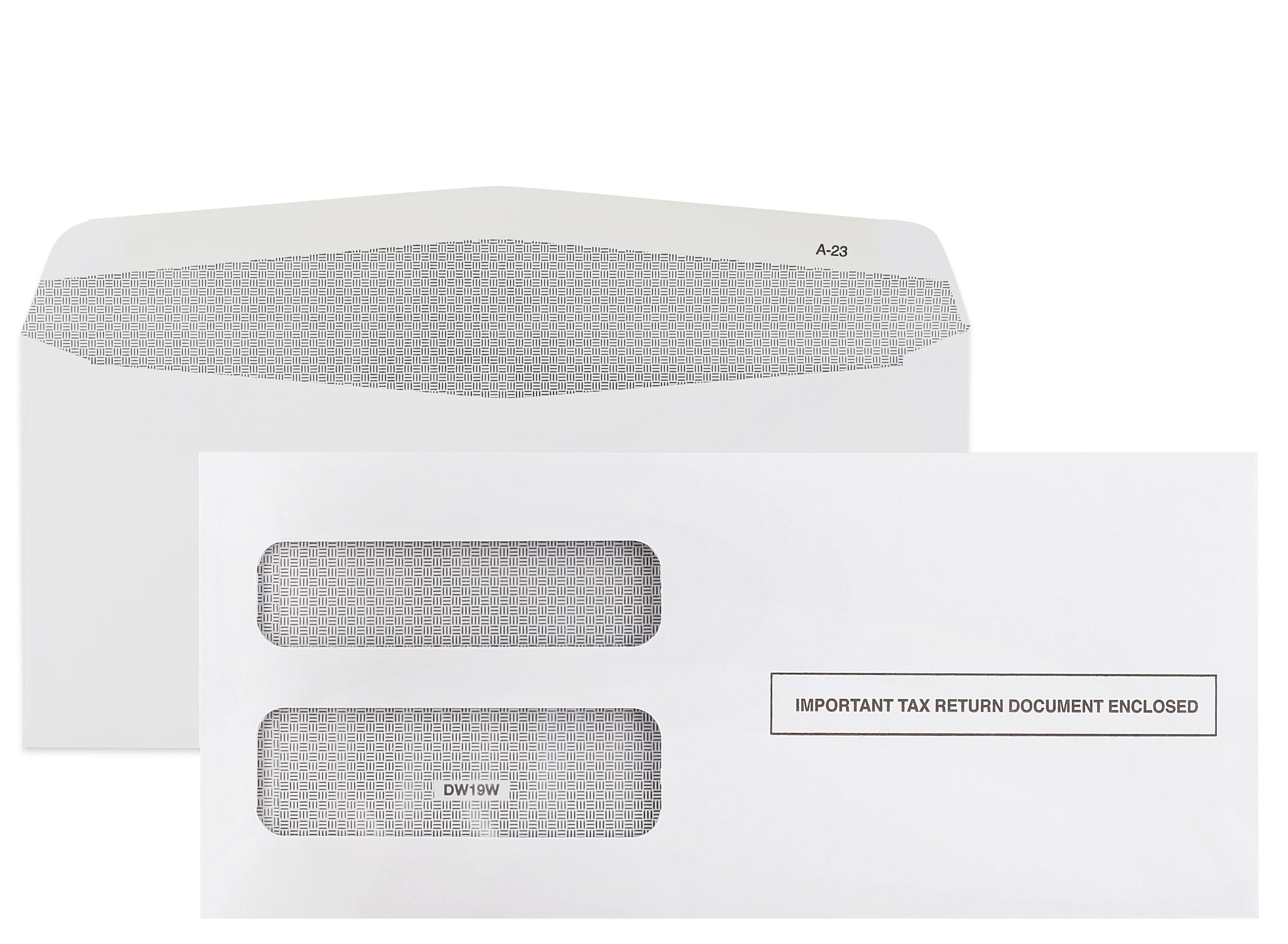 Photo 1 of Dutymark 1099 NEC Envelopes 2025, Fits 3 UP 1099 NEC Tax Forms, 3 13/16’’ x 8 7/8’’, Gum Seal, Double-Window, Security Tinted 1099 Envelopes 25 Pack